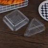 Gift Wrap 10Pcs Triangle Square Cheesecake Box Pie Holders Cake Boxes DIY Cupcake Slice Container For Bakery Party Wedding