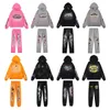 designer hoodies hellstar black hoodie luxury hooded graphic hoodies tracksuits hell star pants sweatpants Street graffiti foil print Vintage Loose tracksuits