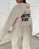 Tracksuit White Designer Fox Hoodie Set Two 2 Piece Set Women Herrkläder sportig långärmad tröja med huva Tracksuits Spring Autumn Winter Smart 855 1YXD6