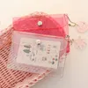 1pcs transparente bolsa de moeda de PVC com chaveiro para meninas