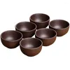 Teaware set 6st stora keramiska tekopp porslin set uug byte glasyr grov keramik koppar kinesiska