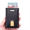 CIZI RFID MEN MEN Wallets Klassische Kartenhalter Walet Männliche Geldbörse Mey Wallet Reißverschluss große Marke Luxus schwarzer Leder Männer Brieftasche M12A#