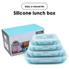 Dinnerware Kitchen Tools Collapsible Silicone Container Portable Bento Lunch Box Microware Home Outdoor Storage Containers