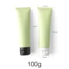 Bouteilles de stockage 50ml 100ml mat vert plastique cosmétiques presser bouteille 50g 100g rechargeable maquillage crème Lotion conteneur vide voyage doux