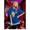 Neues südkoreanisches NY M * B Farbverlaufs-Volldruck-Alte-Blumen-Kurzarm-T-Shirt für Männer und Frauen im gleichen Stil, vielseitiges, lockeres, lässiges Pure Desire-T-Shirt