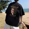 Men's T Shirts Funny Plus Size Short Sleeve 260GSM Cotton T-shirt Summer Casual Vintage Top Tees Harajuku Y2k Style Graphic Lion Clothes