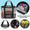 mesh Beach Tote Large Bag Women Multiple Pockets Shoulder Handbag Travel Shopper Swimming Waterproof Pool Storage Picnic Bags P1om#