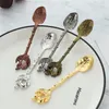 Koffiescheppen 1-5 stks Vintage Canved Spoon Retro decoratieve dessert lepels voor cake creatieve melkmixer