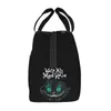 we're All Mad Here Insulated Lunch Bag Cheshire Cat Reusable Thermal Cooler Bento Box Food Ctainer Tote Bags r906#