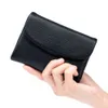 coin Purse Genuine Cow Leather Short Wallet Trifold for Small Women's Purses Clutch Cowhide Card Holder Travel Card Wallets e3be#