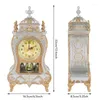 Relógios de mesa europeu antigo vintage despertador 12 música sala estar decoração mudo varredura cronômetro decoração casa