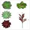 装飾的な花5pcs/lot人工多肉植物PVCシミュレーションミニチュア多肉植物植物鉢植えの風景撮影小道