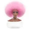 Wigs Afro Clown Cosplay Wigs for Women Black Cap Big Top Football Fans Wigs Halloween Adults Unisex Synthetic Hair Black Men Curly