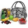 Spooky Halen Ghost Lunch Soug Suck Skulls Print Lunch Box Casual Outdoor Cooler Bag Cvenient Водонепроницаемые тепловые сумки H3YJ#