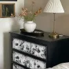 Flor Black Auto-adesivo Papel de parede Black Casca floral e adesivo de parede impermeável e decoração de casa removível para sala de estar