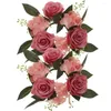Guirlande de fleurs décoratives, 2 pièces, anneaux, décorations, ornement, fausse couronne en plastique