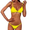 Kvinnors badkläder 2024 Kvinnor G-sträng baddräkter Badare Baddräkt Mikro Sexig sträng Bikini Set Swim Push Up Brasilian Mini Biquini