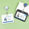 1pc Plastic Chest ID Tag Staff Work Pass Card Cover Multicolor Retractable Card Cover Office Employees Name Badges Holder D6Kd#