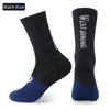 Sports Socks West Cykling Professional Cykling Sport andas Färgblock Långt icke-halkkomprimering MTB Bike Fotboll