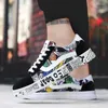 Casual Shoes Discounts Low Price Graffiti Designer Men's Sneakers Tenis Masculino Canvas Shoe