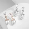 Boucles d'oreilles en argent Sterling 925, imitation de cristal élégant pour femmes, cadeau de fiançailles, de mariage, de saint-valentin, bijoux à la mode