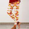 Leggings da donna per donna, allenamento alla moda, stampa, pantaloni a blocchi di colore, morbidi ed elastici