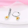 Stud Earrings Real 925 Sterling Silver Hoop For Women Avocado Donut Tulip Flower Fashion Fine Personable Girl Jewelry Gifts