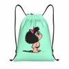 mayo ile mafalda backpack spor çantası kadınlar için erkekler için klasik arjantin kare manga dükkanı Sackpack o5xp#