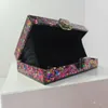 Drawstring Women's Single Shoulder Diagonal Straddle Bag Simple and Versatile Fashion Dinner Wedding Acrylic Colorful Sequin Handhe