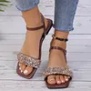 Casual Shoes for Women 2024 Fashion Buckle Strap Sandaler Summer Neutral Concise Flat with Light Ladies