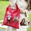 Lindo Animal Búho Forma Plegable Tienda Bolsa Eco Friendly Ladies Regalo Plegable Reutilizable Tote Portátil Viaje Bolsa de Hombro Comestibles 54Bd #