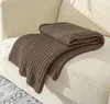 Mantas Manta de punto nórdico Cubierta de sofá Oficina de verano Siesta Aire acondicionado para camas Ocio Waffle Plaid Shawl Soft