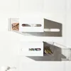 Opbergflessen Creatieve wandgemonteerde tissuedooshouder Viscose badkamer met rek Vuile chips