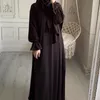 Ubranie etniczne z kapturem Abaya Dubai Jilbab One Piece Suknia modlitewna z dołączonymi hidżab Trąbe Muzułmańskie kobiety Ramadan Eid Islamski