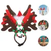 Ropa para perros 3 PCS Antlers Elk Diadema Accesorios para Cat Christmas Cap Velvet Party Hat Hairbands