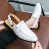 Pantoufles Style italien mode sandales en cuir de haute qualité pour hommes robe d'affaires chaussures faites à la main Sandalias grande taille