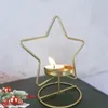 Kandelaars Kerst Ijzeren Houder Decoratie Kerstboom Ster Metalen Kandelaar Vrolijk Kaarslicht Tafelornamenten