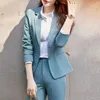 Damen Zweiteilige Hose Damen Winter Britischer Stil Kurzer Blazer Mantel Gerader Anzug Retro Lässige Einfarbige Taille Hose Zweiteiliges Set