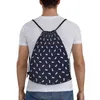 Sacos de compras Dachshund Padrão de desenhos animados Saco de cordão Mulheres Homens Portátil Esportes Ginásio Sackpack Wiener Salsicha Cão Mochilas