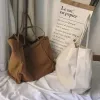 Borsa a tracolla coreana di tela Instagram Borsa da donna Chic Art Student Borsa da negozio portatile di grande capacità Borse per borsa da donna W6cU #