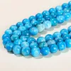 Losse edelstenen 5A natuurlijke Larimar kleur apatiet kraal edelsteen gladde spacer kralen voor sieraden maken DIY armband ketting accessoire