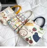casual Portable Reusable Shop Bags Cute Carto Large Capacity Handbag Canvas Bags Knitting Tote Bag Fi Women Hand Bags K89z#