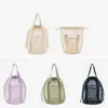 Storage Bags 1pc Mesh Toiletry Bag Daily Drawstring Travel Household Supplies Tools Organizers 32cmx32cmx22cm