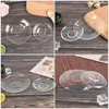 Tazas, platillos, posavasos de vidrio, platos transparentes, almacenamiento de aperitivos, platos, platillo de té, tapete para tazas de escritorio, mesa de centro decorativa