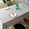 テーブルクロスチェッカー長方形のテーブルクロスホリデーパーティーの装飾キッチンダイニングテーブルカバー装飾用の防水布のテーブルクロスY240401