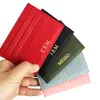 Benutzerdefinierte Brief Echtes Leder Kartenhalter Persalized Initial Slim Wallet Mogram Name Geldbörse Kartenetui DIY Hochzeitsgeschenk B0qc #