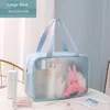 nuova borsa per il trucco in PVC borsa trasparente impermeabile di grande capacità borsa da viaggio per esterni ala e porta pennelli per trucco r4zj #