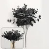 Flores decorativas 1 pieza 47 cm flor artificial tipo eucalipto negro 20 cabezas fiesta en casa decoración de boda primavera falso 2024