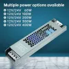 Ultra Thin LED Switching Power Supply DC 12V 24V Lighting Transformers 60W 100W 200W 300W 400W AC200-240V Driver LED Strip Light