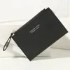 Mężczyźni i kobiety Holder Card Card Pu Zipper Small Coin Tourse Uchwyt karty kredytowej Solidny kolor Busin Card Case Busin Holder L5CP#